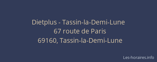 Dietplus - Tassin-la-Demi-Lune