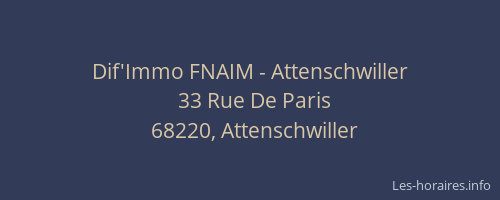 Dif'Immo FNAIM - Attenschwiller