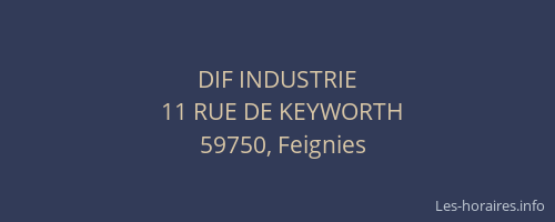 DIF INDUSTRIE