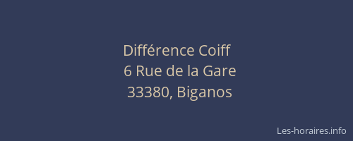 Différence Coiff