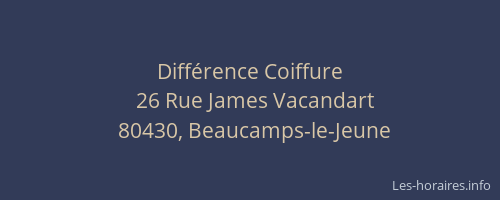Diff&eacute;rence Coiffure