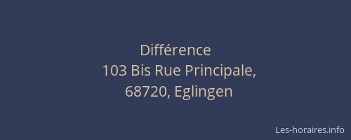 Diff&eacute;rence