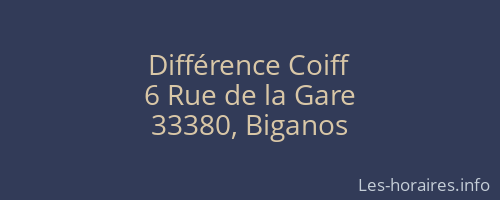 Différence Coiff