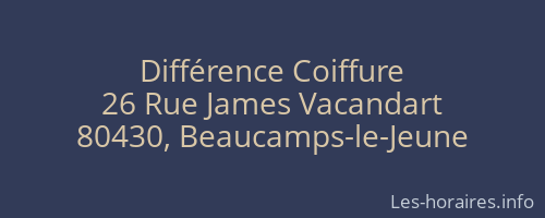 Différence Coiffure