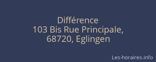 Différence