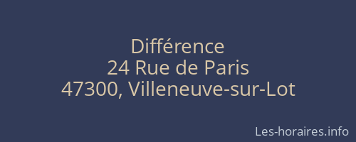 Différence