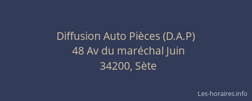 Diffusion Auto Pièces (D.A.P)