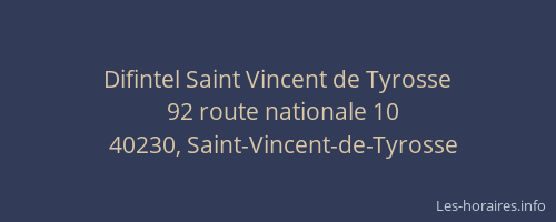 Difintel Saint Vincent de Tyrosse