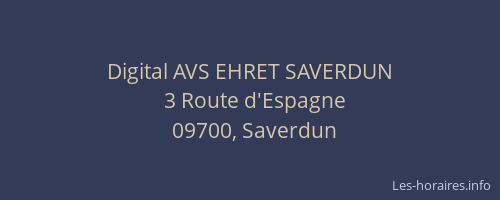 Digital AVS EHRET SAVERDUN