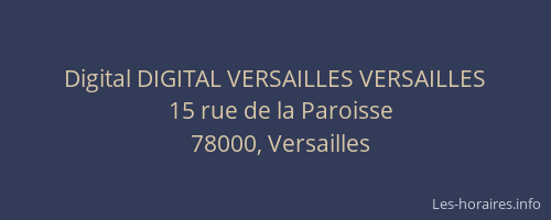 Digital DIGITAL VERSAILLES VERSAILLES