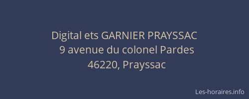 Digital ets GARNIER PRAYSSAC