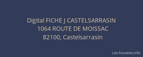Digital FICHE J CASTELSARRASIN
