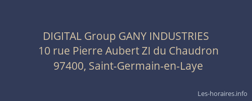 DIGITAL Group GANY INDUSTRIES