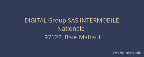 DIGITAL Group SAS INTERMOBILE