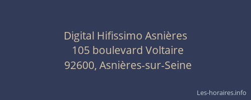 Digital Hifissimo Asnières