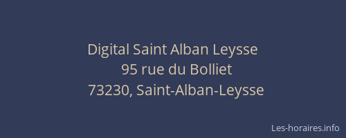 Digital Saint Alban Leysse