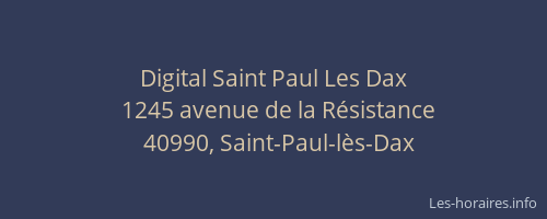 Digital Saint Paul Les Dax