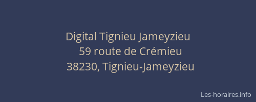 Digital Tignieu Jameyzieu