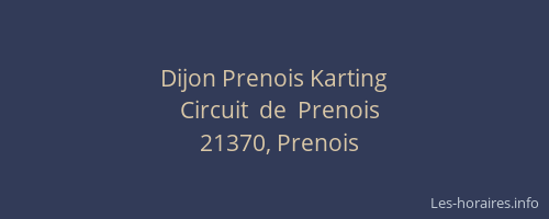 Dijon Prenois Karting