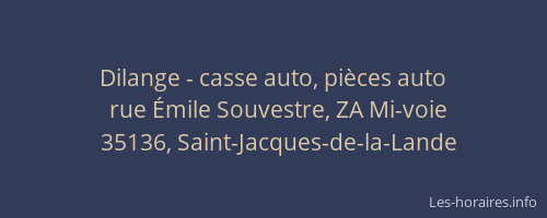 Dilange - casse auto, pièces auto