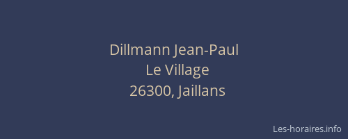 Dillmann Jean-Paul