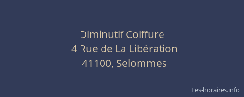 Diminutif Coiffure