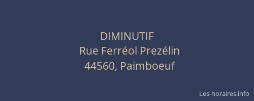 DIMINUTIF