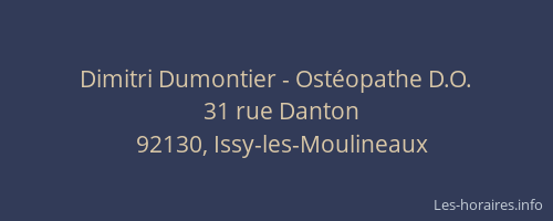 Dimitri Dumontier - Ostéopathe D.O.