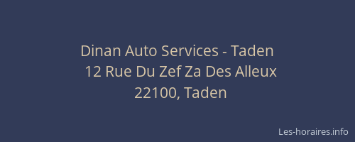 Dinan Auto Services - Taden