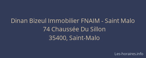 Dinan Bizeul Immobilier FNAIM - Saint Malo