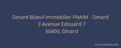 Dinard Bizeul Immobilier FNAIM - Dinard