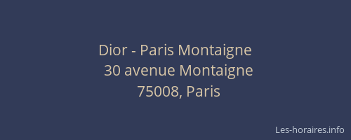 Dior - Paris Montaigne