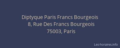 Diptyque Paris Francs Bourgeois