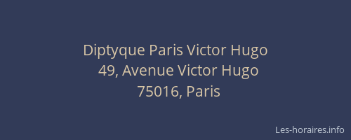 Diptyque Paris Victor Hugo