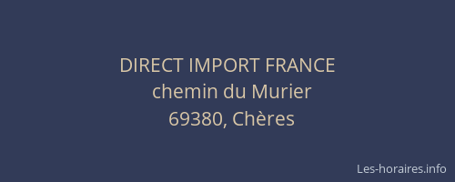 DIRECT IMPORT FRANCE