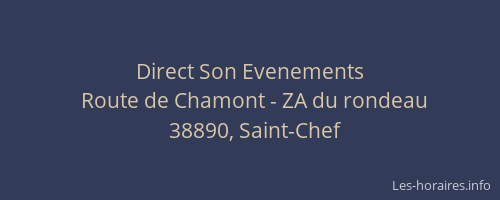 Direct Son Evenements