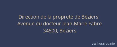 Direction de la propreté de Béziers