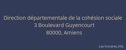 Direction départementale de la cohésion sociale