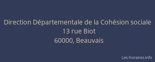 Direction Départementale de la Cohésion sociale