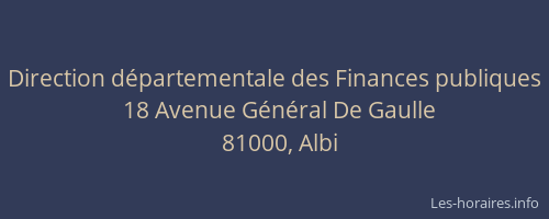 Direction départementale des Finances publiques