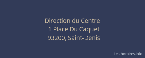 Direction du Centre