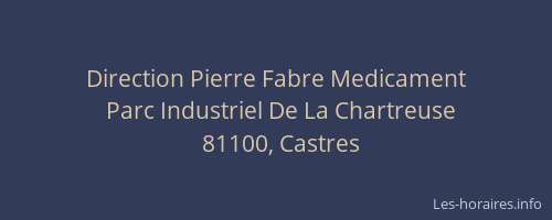 Direction Pierre Fabre Medicament