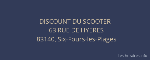 DISCOUNT DU SCOOTER