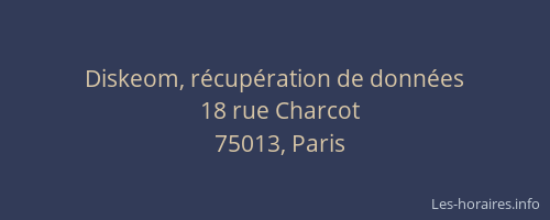 Diskeom, récupération de données
