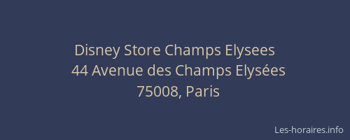 Disney Store Champs Elysees