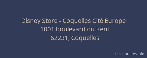 Disney Store - Coquelles Cité Europe