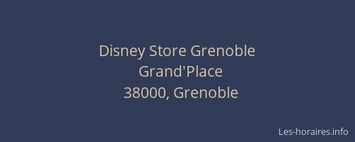 Disney Store Grenoble