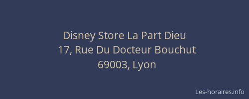 Disney Store La Part Dieu