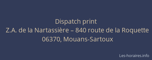 Dispatch print