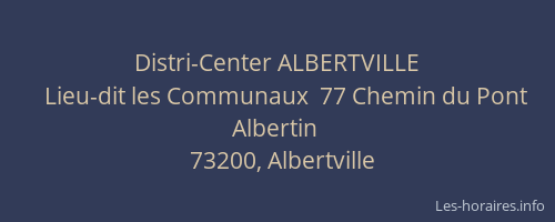 Distri-Center ALBERTVILLE